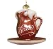 Noble Gems Mouth Blown Glass Coffee Break Latte Christmas Ornament 3.5