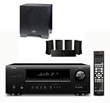 Denon AVR-1712 A/V Surround Receiver (Black) with Motion 262 5-Channel Speaker Set (Piano Black) and MartinLogan Dynamo 300 Home Theater and Stereo Subwoofer