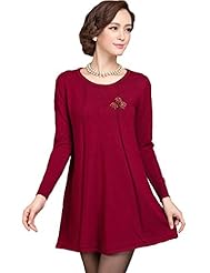 Sweater Dots Print Acrylic/Nylon/Polyester/Wool  Dress