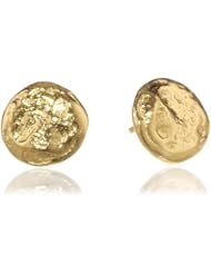 Argento Vivo Hammered Button Stud Earrings