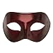 Black Venetian Masquerade Mask with Red Glitter ~ Mardi Gras Masks
