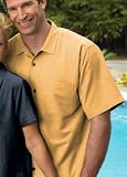 Gold Big Mens 100% Textured Silk Camp Shirt With Jacquard Pattern (Big & Tall and Regular Sizes)