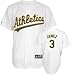 Eric Chavez Jersey: Adult 2010 Majestic Home White Replica #3 Oakland Athletics Jersey - Small