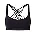 QK Womens Yoga Sport Bra Light Support Strappy And Open-Back Bra Performance