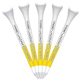 Pride Professional Tee System, 2-3/4 inch ProLength Tee, 69mm 20 Count Bags, Yellow on White