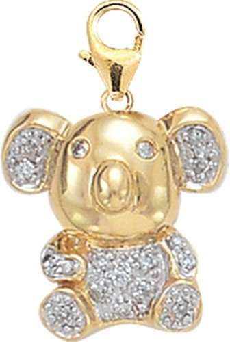 Childrens Toyshop  Jewelry : 14k Gold Diamond Koala Charm (1/10 cttw)