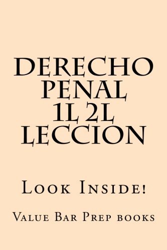 Derecho Penal 1L 2L Leccion: Look Inside!