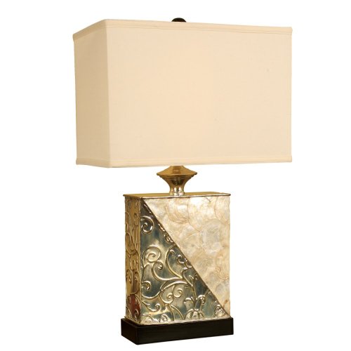 Compare Prices Mario Lamps 10t909 Rectangle Capiz Shell