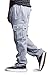G-Style USA Men's Heavyweight Fleece Cargo Sweatpants DFP2 - GREY - X-Large