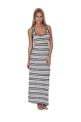 Striped Print Full Length Chiffon/Polyester/Spandex Tank Maxi Dress 