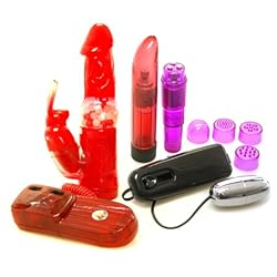 Tantrica Red Jelly Crystals Rabbit Vibrator Pearl Adult Sex Toy Kit