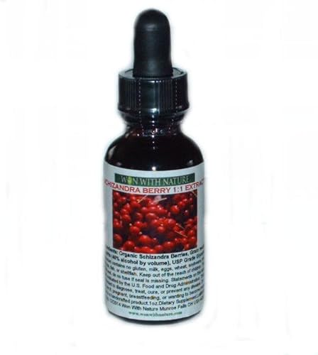 Schizandra Berry. Powerful 1:1 Schisandra Extract. 1 Ounce Bottle