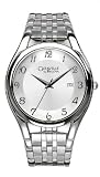 Caravelle Silver Bracelet Bulova Men and Black Dial Watch # 43B011