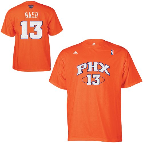 NBA Men's Phoenix Suns Steve Nash Gametime Name & Number Tee (Orange, X-Large)