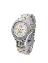 Geneva Platinum Rotating Bezel Chrono Style Men's Watch, Silver Gold