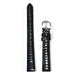 Watchband Genuine Lizard Black 12mm