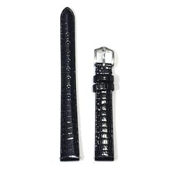 Watchband Genuine Lizard Black 12mm