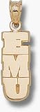 Eastern Michigan Eagles Vertical EMU Pendant - 14KT Gold Jewelry