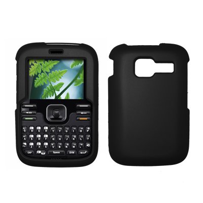 Black Rubberized Hard Cover Crystal Case for Kyocera Torino S2300
