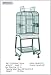 HQ 22x17 Bird Cage & Stand for Small & Medium Parrots-Black Silver
