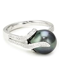 TARA Pearls "Oscar Collection" Tahitian 10x11mm Pearl Ring, Size 7