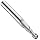 Precision Twist EB3302 Solid Carbide End Mill, Uncoated (Bright) Finish, 2 Flute, Ball End