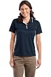 Ladies Polo Shirt with Tipped Collar and Dual Piping