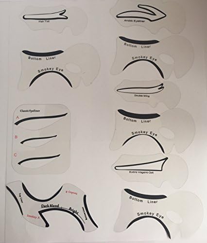 6 pcs. Cat Eye Smokey Eye Stencils