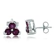 14K White Gold Ruby Earrings