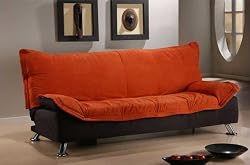 ONE NEW MICROFIBER FUTON SOFA BED, ITEM#3503-TERRECOTA