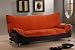 ONE NEW MICROFIBER FUTON SOFA BED, ITEM#3503-TERRECOTA