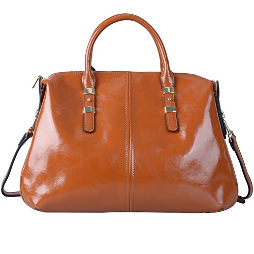Jack&Chris®Ladies' Genuine Leather Tote Bag Shoulder Bag Top Handle Handbags,EN5509