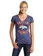 NFL Women's Denver Broncos Pride Playing II Short Sleeve Deep V-Neck Haze Tee