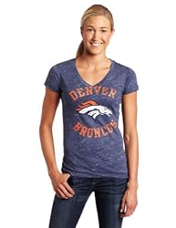 NFL Women's Denver Broncos Pride Playing II Short Sleeve Deep V-Neck Haze Tee