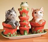 Garden Kittens Salt & Shakers Set