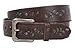 Snap On Soft Hand Floral Engraving Vintage Full Grain Leather Belt