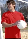 Big Mens 5 oz. 100% Polyester Pique Crewneck T-Shirt (Big & Tall and Regular Sizes)