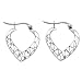 Sterling Silver Small Open Hearts Clicktop Hoop
