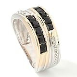 SAVE 75% Men's Jewelry by designer Michael Valitutti 14K Black Spinel & Diamond Ring - FREE Shipping! & FREE Gemstone Information Card - OVERSTOCK Clearance Sale!