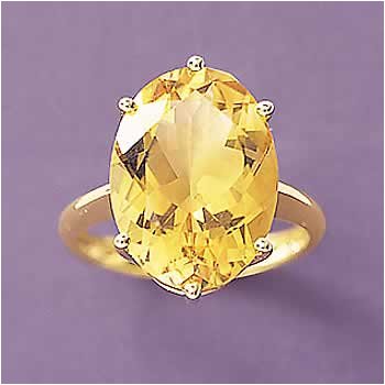 14kt. Ring 6 Prong Oval Citrine