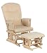 Natural Glider/Ottoman Combination with Beige Fabric
