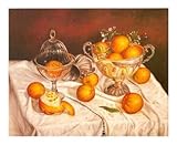Orange Display Beautiful MUSEUM WRAP CANVAS Print with Added BRUSHSTROKES J.R. Insaurralde 11x9
