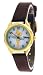 Disney #TNK453 Women's Brown Leather Strap Tinkerbell Watch