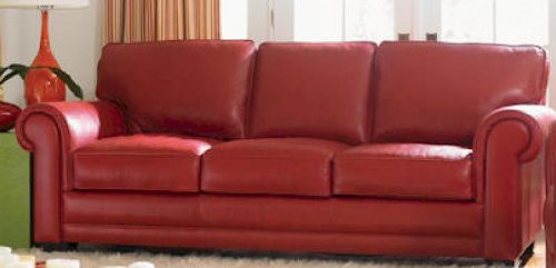 Brescia Leather Sofa.Rome Burnt Orange