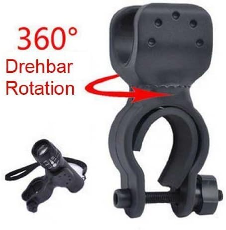 Bicycle Bike Flashlight LED Torch Mount Holder 360¡ã rotation Cycling Clip Clamp