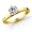 14k Yellow Gold 1/3 Carat Round Cut Cathedral Solitaire Diamond Ring (G-H ; SI1-2) Size 5