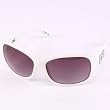Big Jackie O Retro Large Designer D6 Sunglasses White Frame with Light Smoke Lens