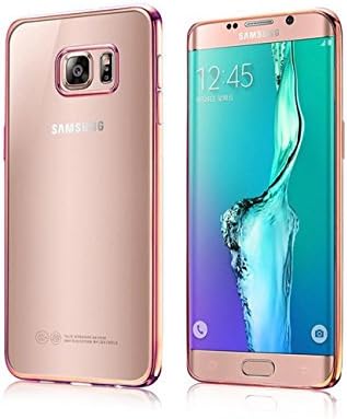 Galaxy S7 edge cases, electroplating TPU Case for samsung Galaxy S7 edge (Rose gold)