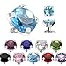 3mm Internally Threaded Prong Set Round Gem Dermal Top (Sold Individually)