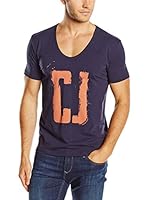 Cross Jeans Camiseta Manga Corta (Azul Marino)